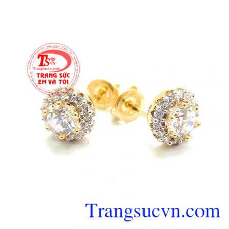 Đôi nụ hoa tai vàng đẹp