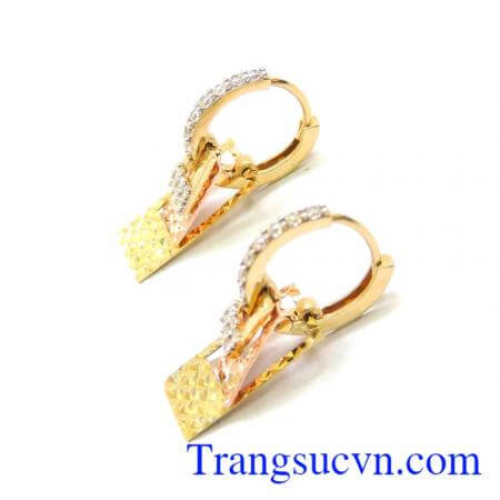 Hoa tai vàng tinh tế đẹp