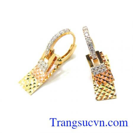 Hoa tai vàng tinh tế đẹp