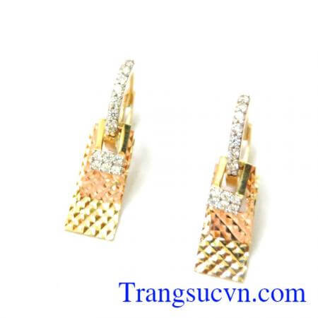 Hoa tai vàng tinh tế đẹp