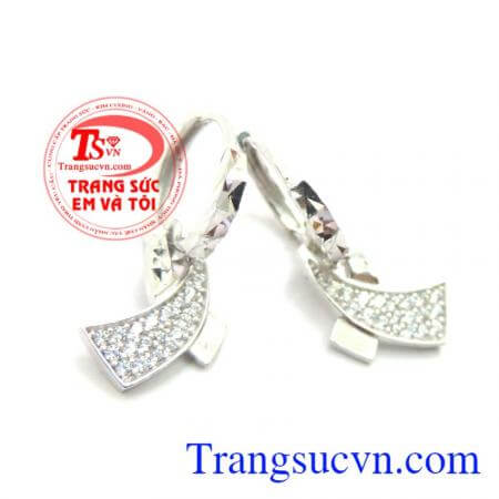 Bông tai vàng trắng độc đáo