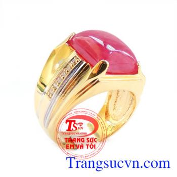 Nhẫn nam vàng ruby đẹp