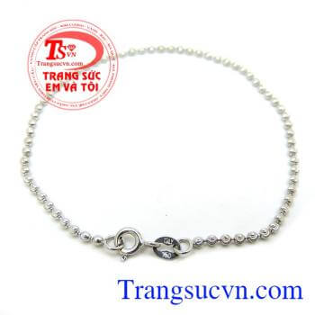 Lắc bi vàng trắng 18k 750 Italy món quà tuy nhỏ bé nhưng mang tình cảm lớn với người thương yêu. 
