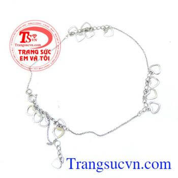 Lắc chân vàng trắng đảm bảo chất lượng vàng,bảo hành 12 tháng,