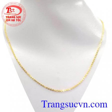 Bán chiếc Dây chuyền vàng đẹp giá rẻ đeo sáng với dáng tròn chữ o với dạng đen xen nhau. Dây chuyền vàng đẹp giá rẻ 