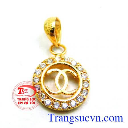 Mặt nữ đá trắng vàng 10k