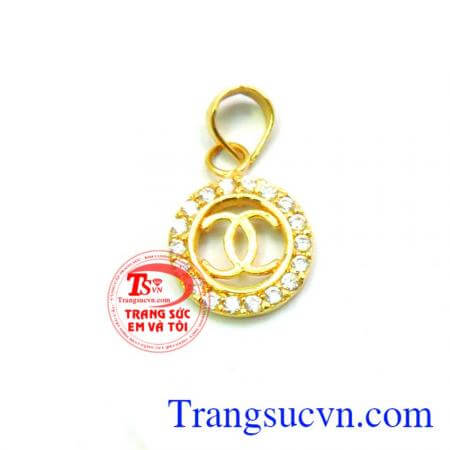 Mặt nữ đá trắng vàng 10k