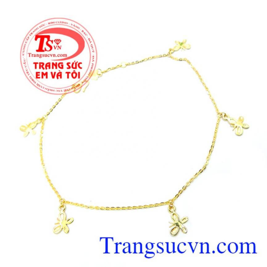 Lắc chân vàng cánh bướm vàng