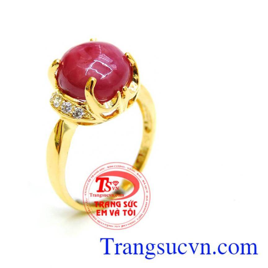 Nhẫn vàng Ruby đỏ