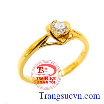 Nhẫn vàng 18k tình yêu