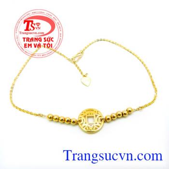 Lắc chân vàng nữ hạnh phúc Chất lượng vàng đảm bảo uy tín,