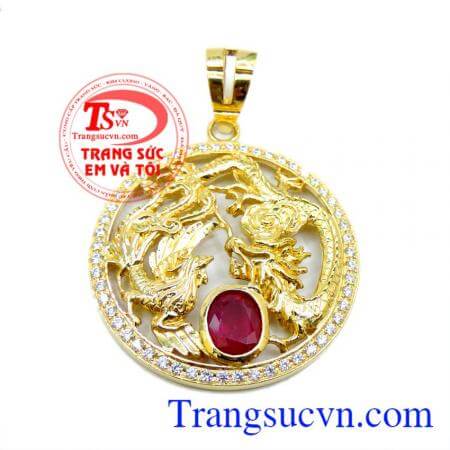 Chiếc Mặt rồng phượng hồng ngọc(Ruby thiên nhiên)