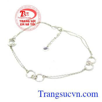 Lắc chân vàng trắng đẹp