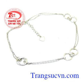 Lắc chân vàng trắng đẹp Chiếc Lắc chân vàng trắng đẹp làm tôn lên vẻ đẹp của người đeo,
