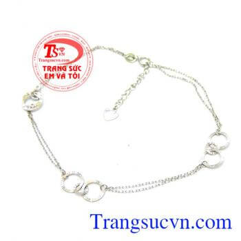 Lắc chân vàng trắng đẹp