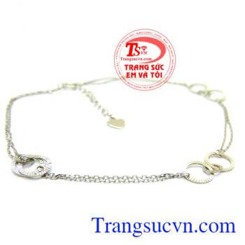 Lắc chân vàng trắng đẹp