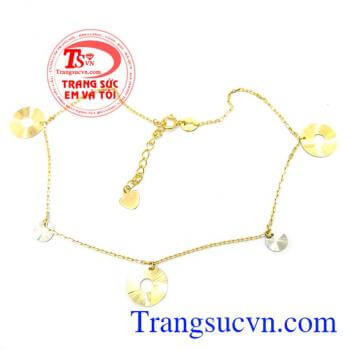 Chiếc Lắc chân may mắn vàng đảm bảo chất lượng vàng đảm bảo,