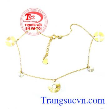 Lắc chân may mắn vàng bảo hành 12 tháng,giao toàn quốc thanh toán an toàn