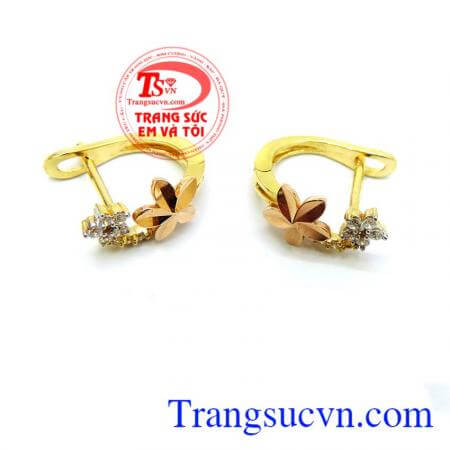 Hoa tai vàng bốn mùa yêu thương chất lượng vàng đảm bảo chất lượng.