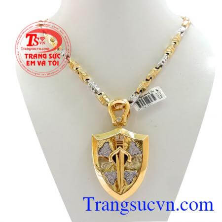 Bộ Mặt dây nam tính Vàng 18k 750 đeo bền đẹp và nam tính,