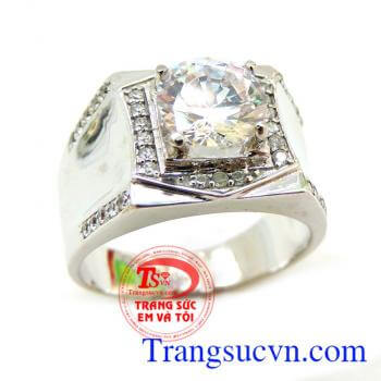 Nhẫn vàng trắng tinh tế