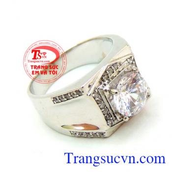 Nhẫn vàng trắng tinh tế