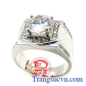 Nhẫn vàng trắng tinh tế