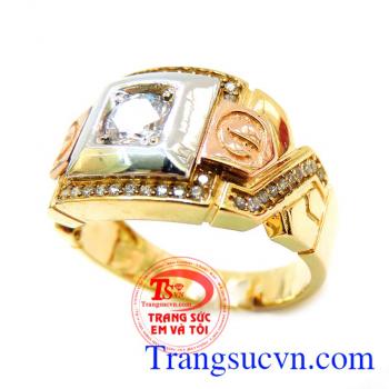 Nhẫn vàng 18k hai màu