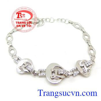 Lắc vàng trắng 18k nữ