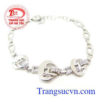 Lắc vàng trắng 18k nữ đảm bảo chất lượng vàng Uy tín. 