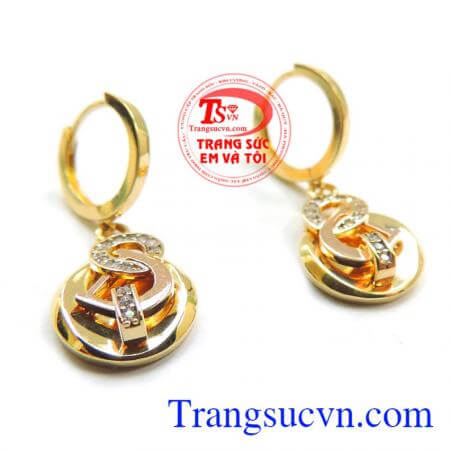 Bông tai vàng 18k italy,chất lượng vàng đảm bảo Uy tín khách hàng bình chọn nhiều năm,