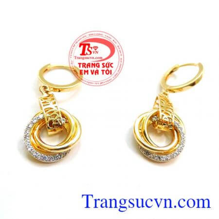 Hoa tai hạnh phúc lãng mạn chất lượng vàng đảm bảo, uy tín bảo hành 1 năm.