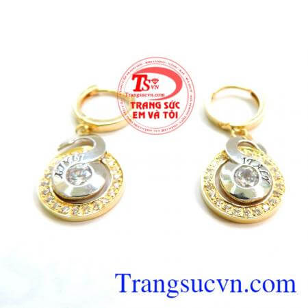 Đôi hoa tai vàng italy giao hàng toàn quốc.