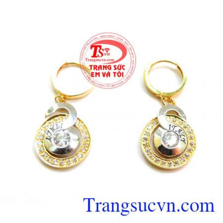 Đôi hoa tai vàng italy chất lượng tinh tế và đảm bảo,đôi hoa tai vàng món quà ý nghĩa.