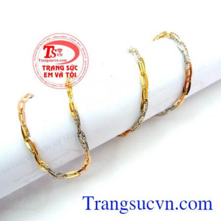 Dây vàng trắng Italy 18k italy tinh tế đeo bền đẹp