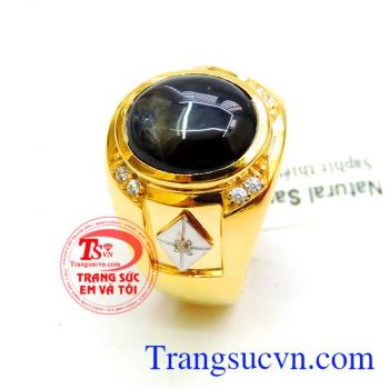 Nhẫn sapphire Mệnh Thủy Tài Lộc