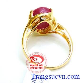 Nhẫn đá quý ruby là món quà quý phái và sang trọng, Giao nhẫn nữ ruby toàn quốc thanh toán an toàn.