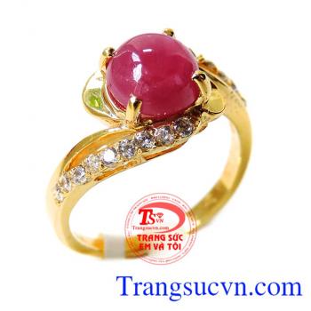 Nhẫn nữ ruby công danh quý phái và cao quý dành cho phái đẹp,Chiếc nhẫn nữ ruby thiên nhiên có giấy kiểm định đá quý và vàng kèm theo,đảm bảo chất lượng, bảo hành 1 năm, thanh toán an toàn 