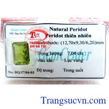 Peridot chữ nhật tự nhiên