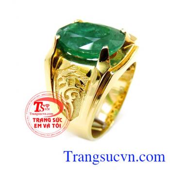 Nhẫn nam vàng Emerald doanh nhân