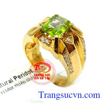 Nhẫn nam Peridot công danh