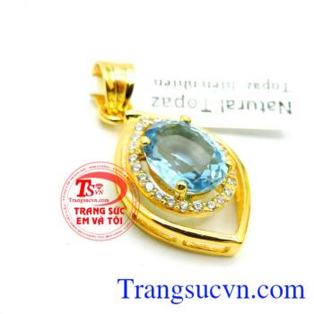 Mặt dây vàng topaz