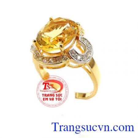 Bộ trang sức vàng thạch anh vàng