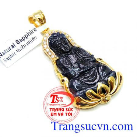 Giao Mặt phật bọc vàng toàn quốc, Thanh toán an toàn, Chuyển phát nhanh, Phật Sapphire Lam Hộ Mệnh Mộc