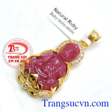KHÁCH HÀNG ƯA CHUỘNG và bình chọn nhiều năm, Mặt Phật ruby bọc vàng