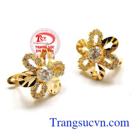 Đôi Hoa tai vàng nữ giới,Hoa tai vàng tây,chất lượng đảm bảo uy tín,dành cho phái đẹp.