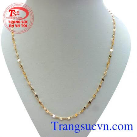Dây chuyền nữ vàng 18k italy bảo hành 1 năm