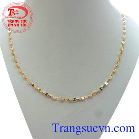 Dây chuyền nữ vàng mảnh đeo rất đẹp 