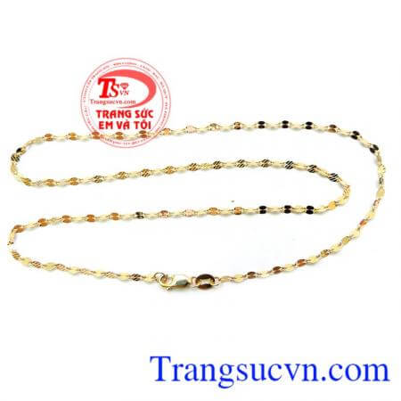 Dây vàng trắng Italy 18k italy tinh tế đeo bền đẹp