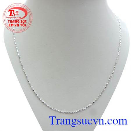 Dây vàng trắng 18k nữ Ý